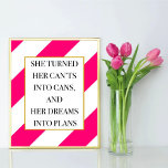 Ze maakte van haar mieren blikjes, Kantoor Art pri Poster<br><div class="desc">Kantoor Art Print,  ze maakte van haar huiden blikjes,  Accessoires voor vrouwen,  citaat Prints,  Cubicle Decor,  Kantoor Decor,  Motivatie Poster</div>