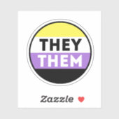 Ze maken ze non-binaire Sticker (Vel)