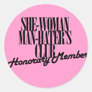 Ze Man Hater's Club Ronde Sticker