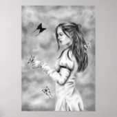 Ze met het Poster van de vlinders (Voorkant)