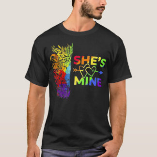 Ze Mine In Haar LGBT Leeuw Paar Lover LGBT PRI T-shirt