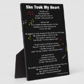 Ze nam mijn hartenmuzikale notitiegedicht fotoplaat (Zijkant)