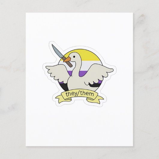 Ze noemen het de Goose Non-binary LGBT Pride Month Flyer (Voorkant)
