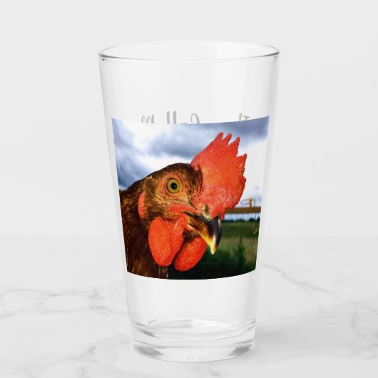 Ze noemen me de Chicken Whisperer Glass w Rooster Glas (Voorkant)