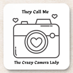 Ze noemen me de 'Crazy Camera Lady' op een Bier Onderzetter