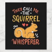 Ze noemen me de eekhoornfluiter wijn etiket (Enkel label)