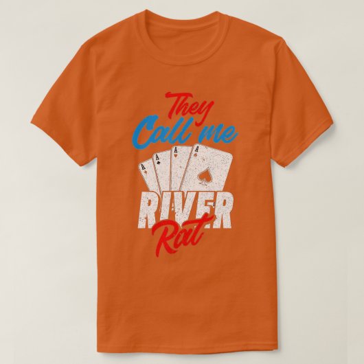 Ze noemen me de Rat Funny Poker Player T-shirt (Design voorkant)