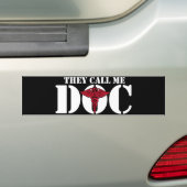 Ze noemen me dokter bumpersticker (Op auto)