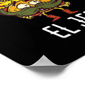 Ze noemen me El Jefe Mexican Chef Funny Sombrero Poster (Hoek)