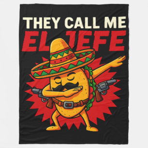 Ze noemen me El Jefe Taco Grappige baas Cinco de M Fleece Deken