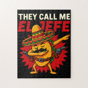 Ze noemen me El Jefe Taco Grappige baas Cinco de M Legpuzzel