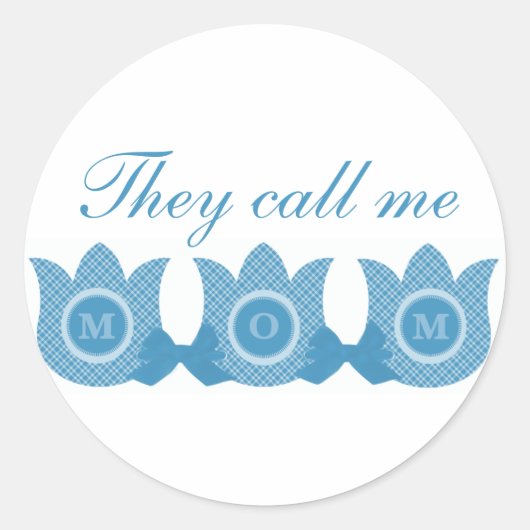Ze noemen me mam Pset Tulips Stickers (blauw) (Voorkant)