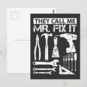 Ze noemen me Mr. Fix het grappige handyman vader v Briefkaart (Voorkant / Achterkant)
