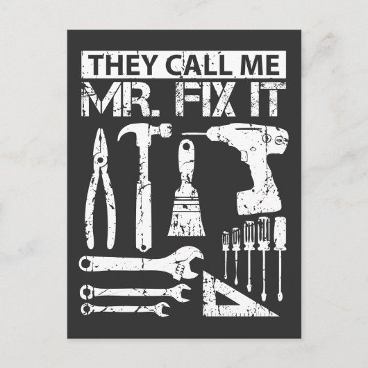 Ze noemen me Mr. Fix het grappige handyman vader v Briefkaart (Voorkant)