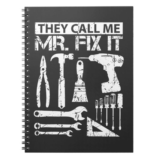 Ze noemen me Mr. Fix het grappige handyman vader v Notitieboek (Voorkant)