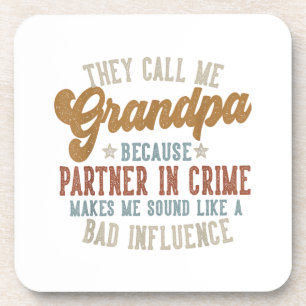 Ze noemen me opa Funny Father's Day Opa Bier Onderzetter