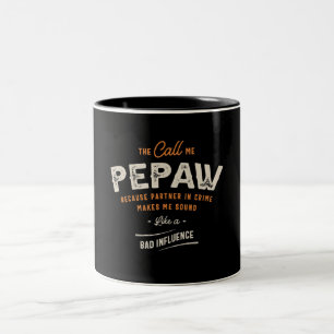 Ze noemen me pepaw omdat partner in misdaad grappi tweekleurige koffiemok