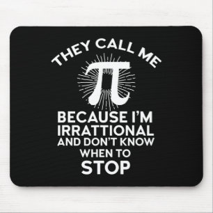Ze noemen me Pi Funny Wiskunde Geek Teacher 3.14 P Muismat