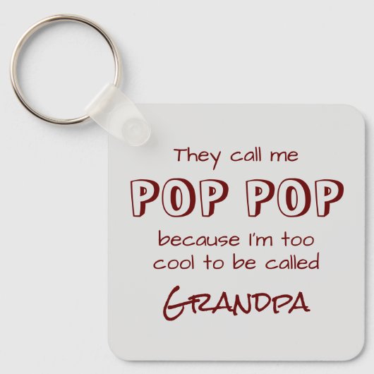 Ze noemen me Pop Pop Sleutelhanger (Voorkant)