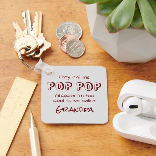 Ze noemen me Pop Pop Sleutelhanger (Bureau)
