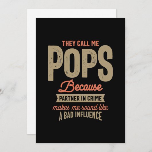 Ze noemen me Poppen omdat ze een crimineel parner  Bedankkaart (Voorkant / Achterkant)
