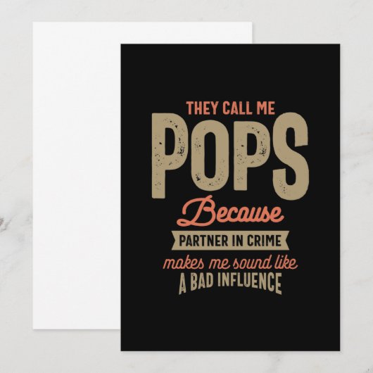 Ze noemen me Poppen omdat ze een crimineel parner Kaart (Voorkant / Achterkant)