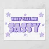 Ze noemen me Sassy Briefkaart (Voorkant)