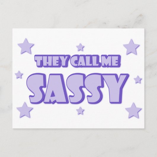 Ze noemen me Sassy Briefkaart (Voorkant)