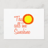 Ze noemen me Sunshine Briefkaart (Voorkant)