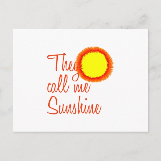 Ze noemen me Sunshine Briefkaart (Voorkant)