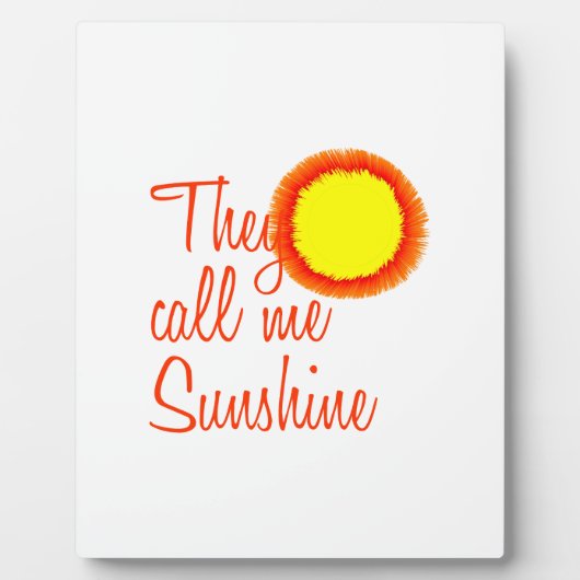 Ze noemen me Sunshine Fotoplaat (Voorkant)
