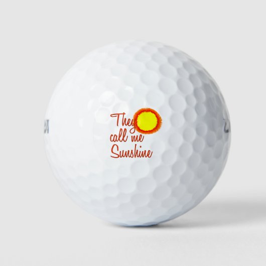 Ze noemen me Sunshine Golfballen (Voorkant)