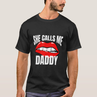Ze noemt me papa humor voor een grap t-shirt