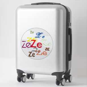 Ze of aangepaste voornaamwoord sticker