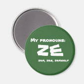 Ze of Custom Pronoun Magneet (Voorkant / Achterkant)