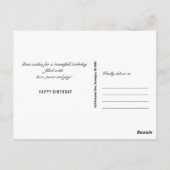 Ze ontwierp een leven dat ze graag had met faux go briefkaart (Achterkant)