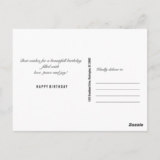 Ze ontwierp een leven dat ze graag had met faux go briefkaart (Achterkant)