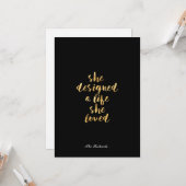 Ze ontwierp een leven dat ze graag had met faux go kaart (Voorkant / Achterkant in situ)