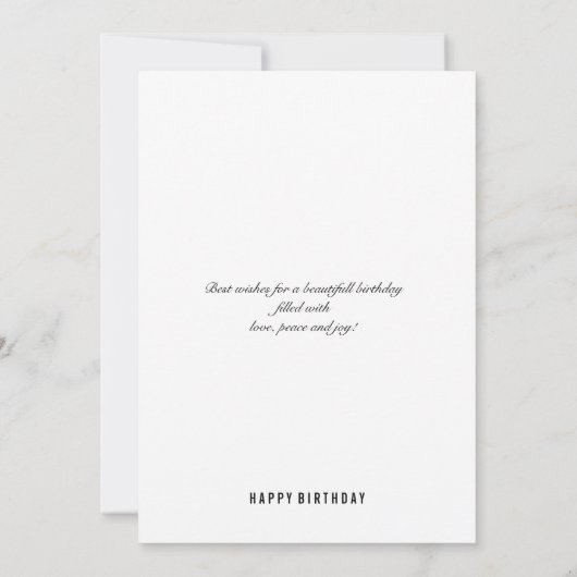 Ze ontwierp een leven dat ze graag had met faux go kaart (Achterkant)