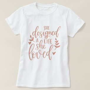 Ze Ontwierp Een Leven Dat Ze Leefde Botanische Blu T-shirt