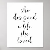 Ze ontwierp een leven dat ze van poster hield. (Voorkant)