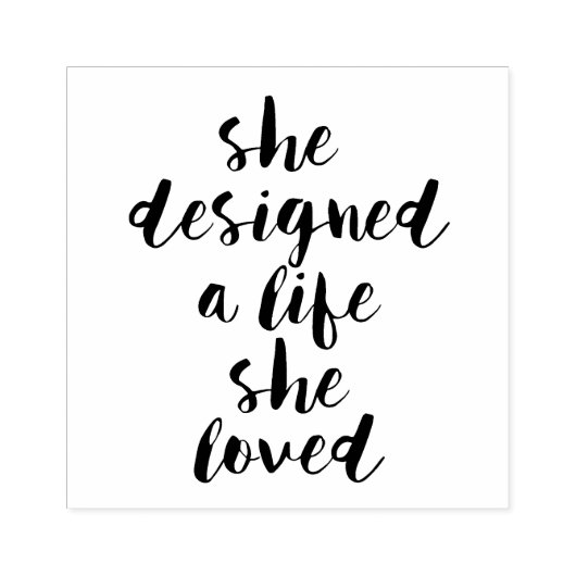 Ze ontwierp haar geliefde leven rubberstempel (Afrduk)