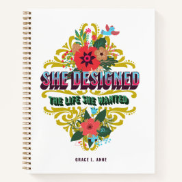 Ze ontwierp het leven dat ze wilde notitieboek