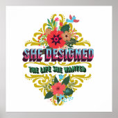 Ze ontwierp het leven dat ze wilde poster (Voorkant)