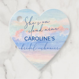 Ze op Cloud Nine Pastel Waterverf Vrijgezellenfees Bedankjes Labels