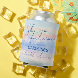 Ze op Cloud Nine Pastel Waterverf Vrijgezellenfees Blikjeskoeler