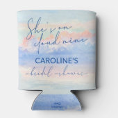 Ze op Cloud Nine Pastel Waterverf Vrijgezellenfees Blikjeskoeler (Achterkant)