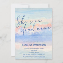 Ze op Cloud Nine Pastel Waterverf Vrijgezellenfees