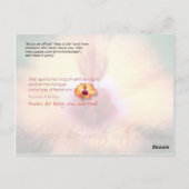 Ze opent haar mond met wijsheid briefkaart (Achterkant)