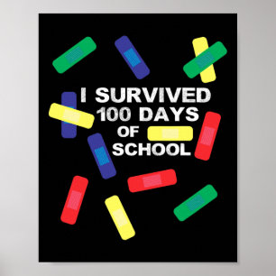 Ze overleefden 100 dagen schoolverband poster